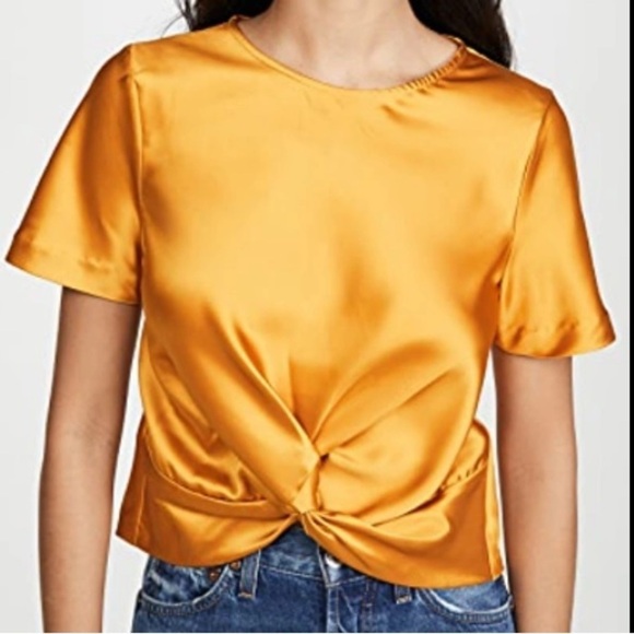 NWT DRA Los Angeles Mia Knot Top Golden Honey - Picture 1 of 14